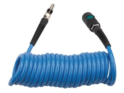 Aircraft spirálová PU hadice 5 m, D 6,5/10 mm, 10 bar s rychlospojkou