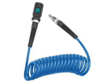 Aircraft spirálová PU hadice 3 m, D 5/8 mm, 10 bar s rychlospojkou