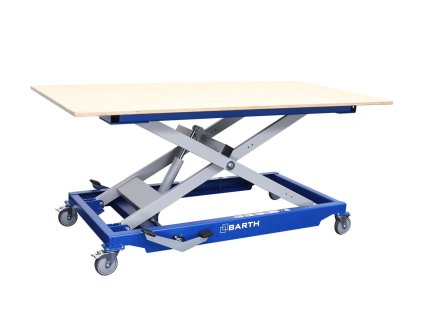 Barth výškově přestavitelný mobilní stůl H 400 XL s pracovní deskou 2000 x 1015 x 24 mm