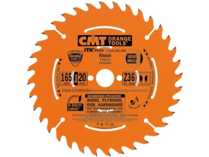 Cmt ITK Ultra tenký kotouč pro příčné řezy, D165x1,7 d20(+15,87) Z36 HW