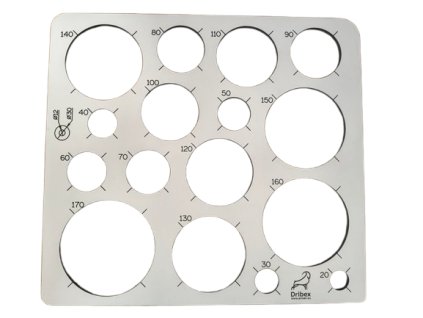 Dribex truhlářská šablona KM pro kulaté otvory