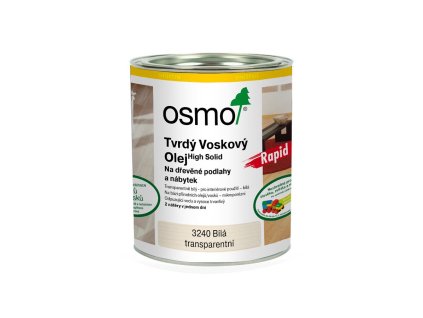 Osmo tvrdý voskový olej RAPID 0,75 l bílý transparentní 3240