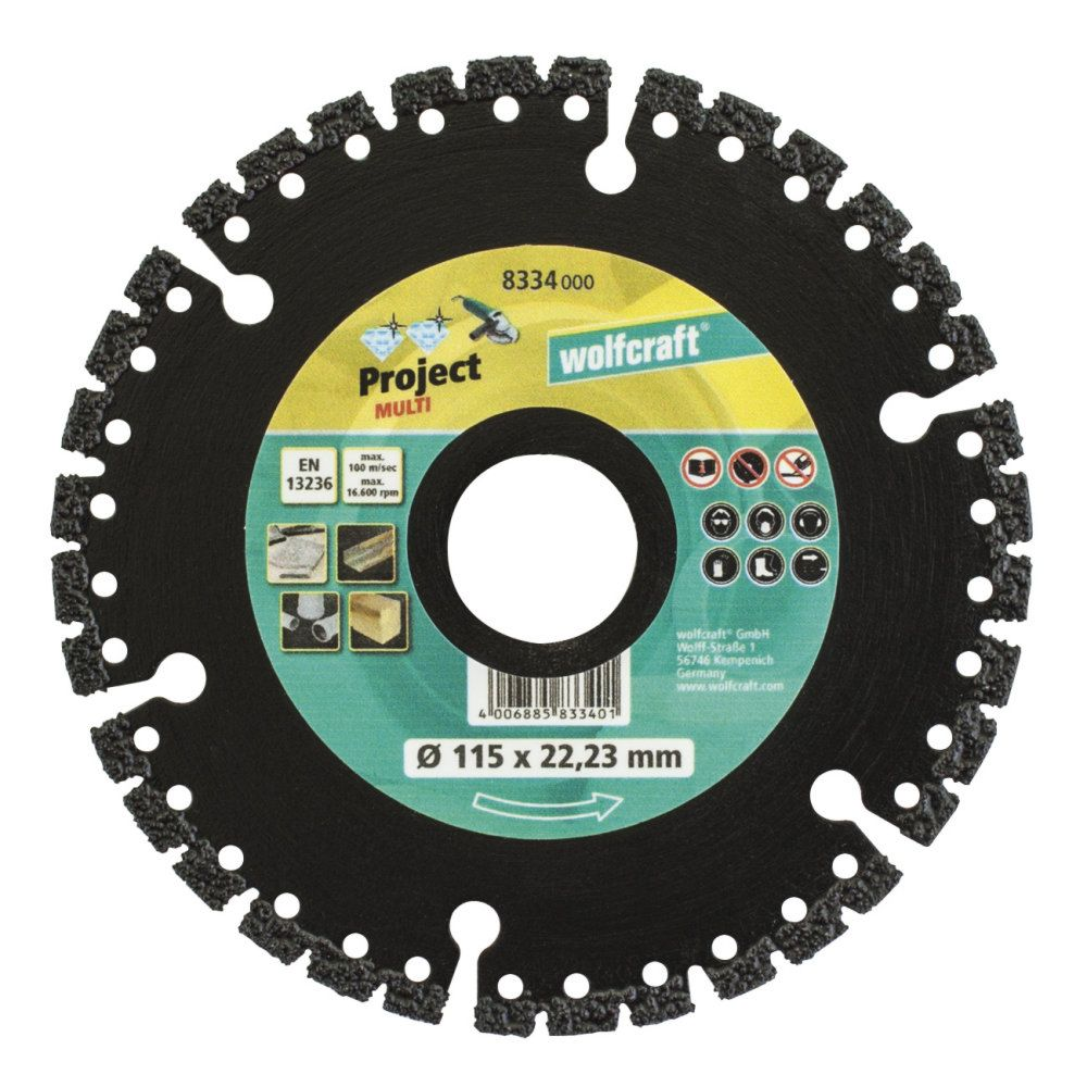 Wolfcraft diamantový řezací kotouč Pro Multi 115mm 8334000