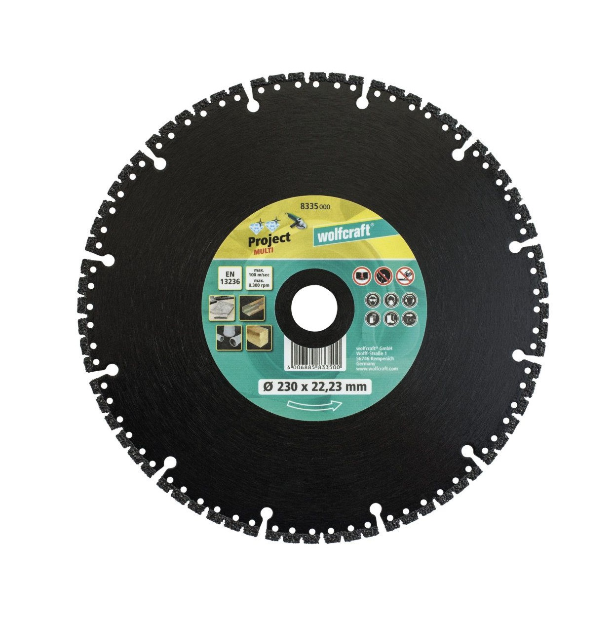 Wolfcraft diamantový řezací kotouč Pro Multi 230mm 8335000