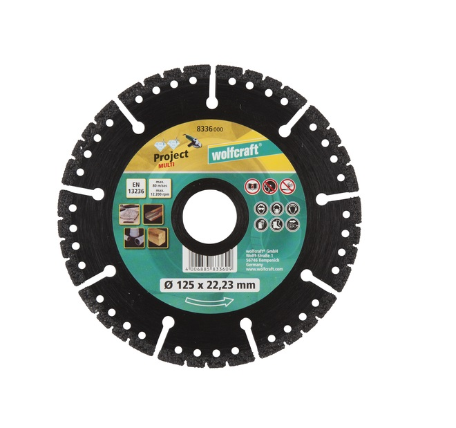 Wolfcraft diamantový řezací kotouč Pro Multi 125mm 8336000