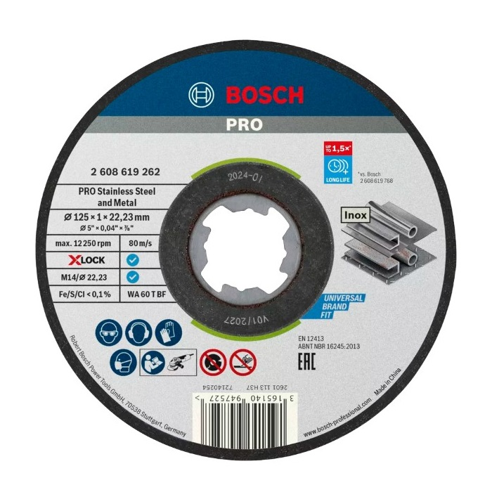 Bosch Rezný kotúč X lock + 125 x 1,0 mm 2608619262