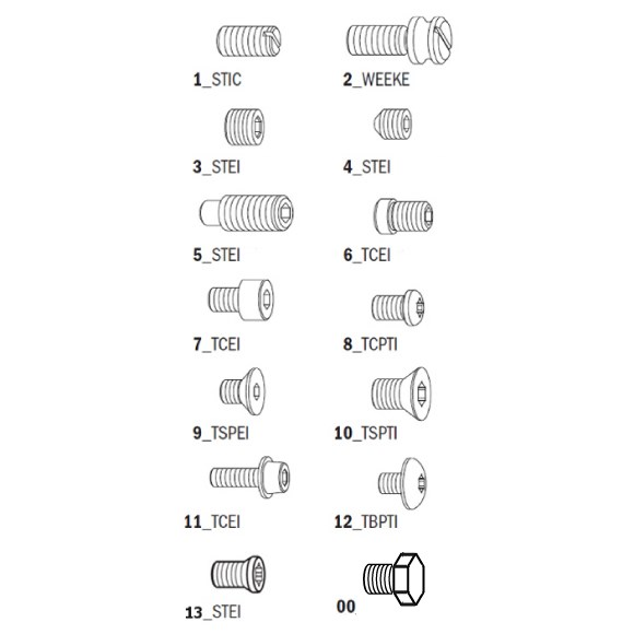 Cmt skrutka typ:9 Tepee M4x6 C99000400
