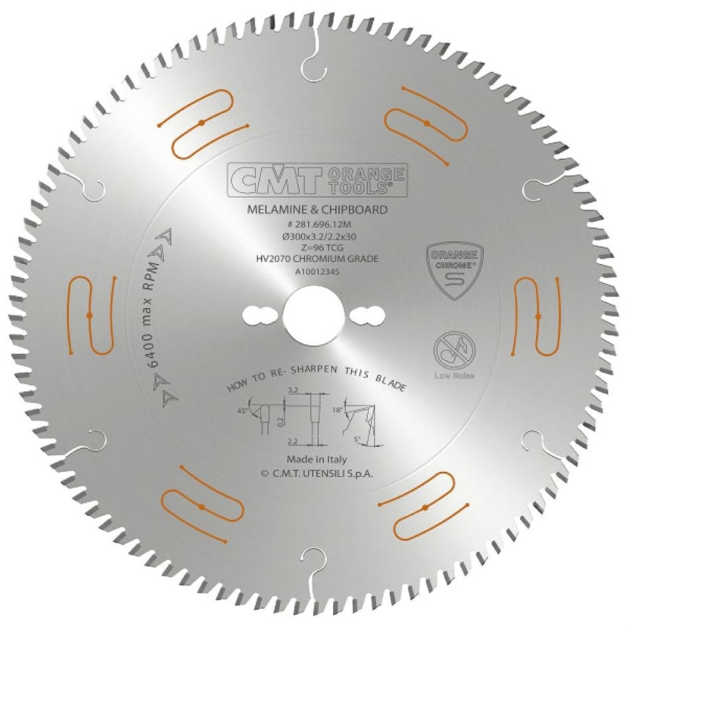 Cmt pilový kotouč na lamino, DTD a MDF D300x3,2 d30 mm Z96 HM C28169612M