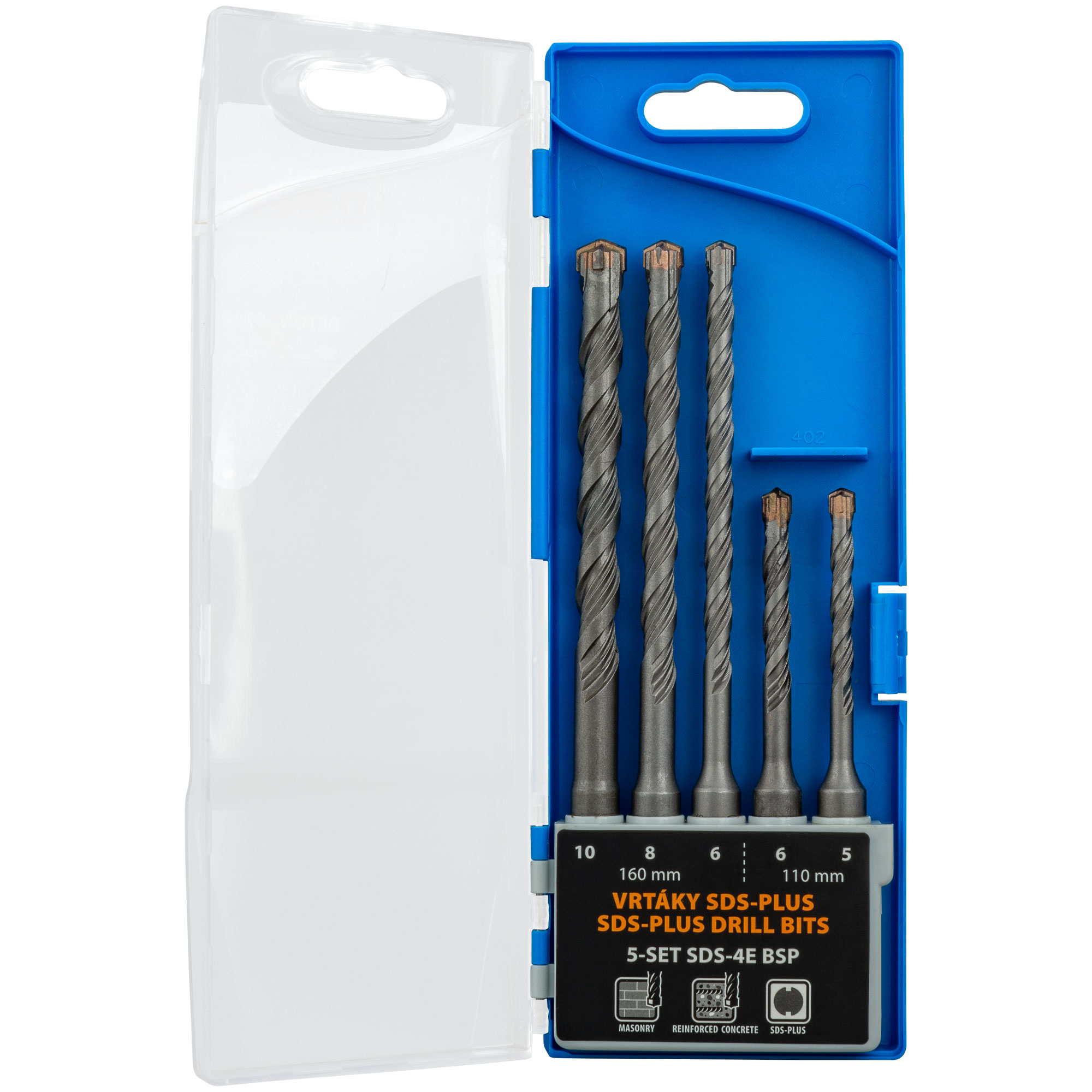 Narex Sada vrtáků do betonu SDS-plus 5+6x110mm, 6+8+10x160mm 65405610