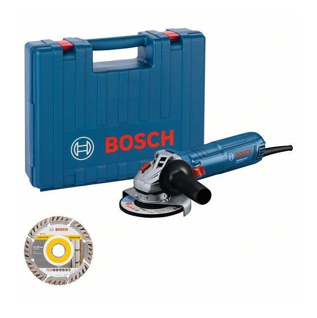 Bosch Bosch úhlová bruska GWS 12-125 + diamantový kotouč v kufru 06013A6102