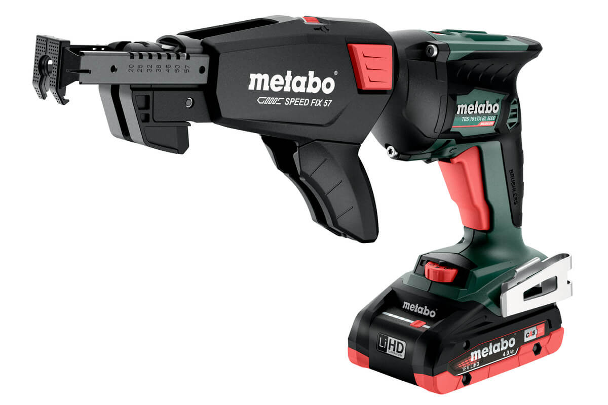 Metabo AKU šroubovák na sádrokarton TBS 18 LTX BL 5000, 2x 18V 4Ah v Metaboxu 145 L 620063540
