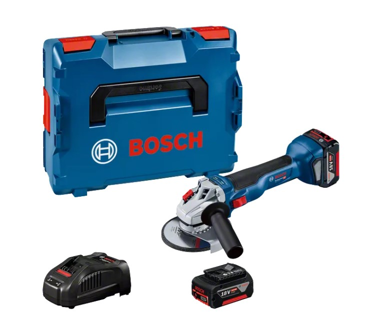 Bosch Bosch AKU úhlová bruska GWS 18V-10, 2x 18V 5,0Ah v L-Boxxu 136 06019J4004