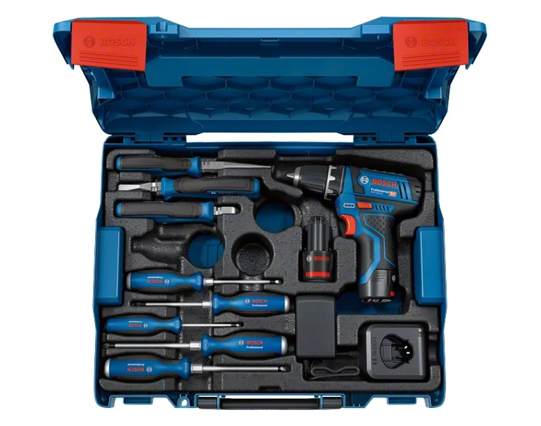 Bosch Bosch sada AKU šroubováku GSR 12V-15 a ručního nářadí v L-Boxxu 102 060186810R
