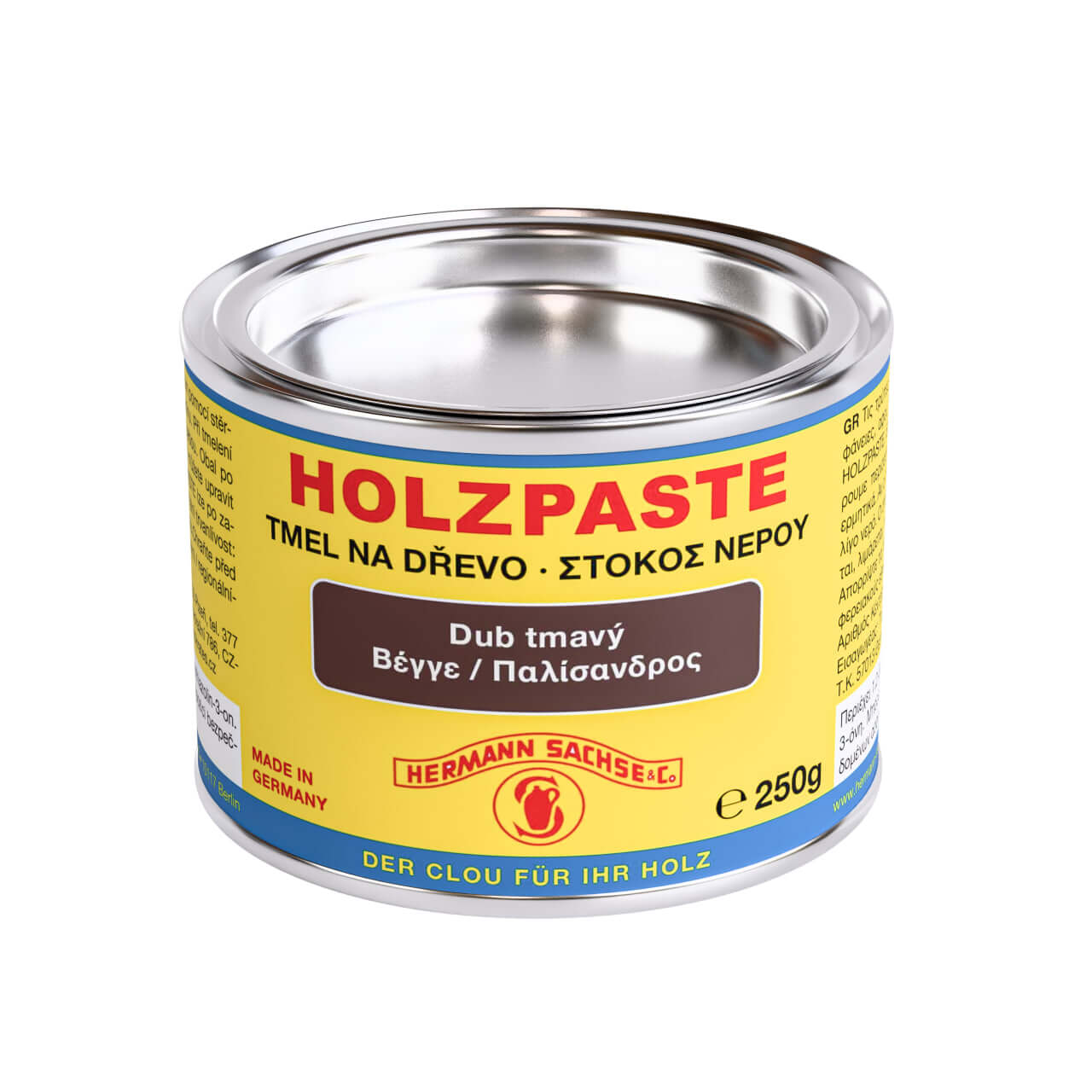 Hermann Sachse Hermann Sachse Tmel vodouředitelný Clou Holzpaste dub tmavý 250g 00150.00014