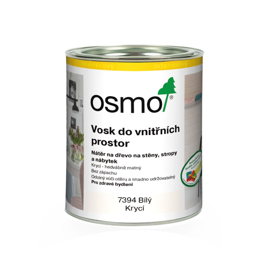 Osmo Vosk do vnitřních prostor - 0,75l bílý krycí 7394 13100230