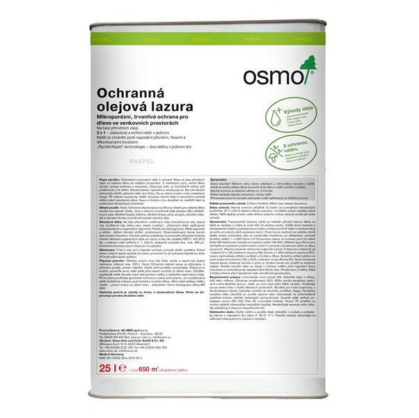 Osmo Osmo ochranná olejová lazura 727 palisandr - 25l 12100037