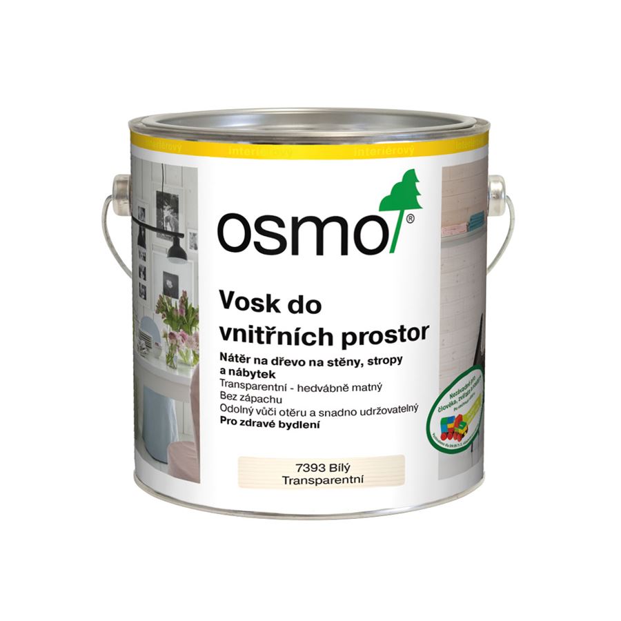Osmo Vosk do vnitřních prostor - 2,5l bílý transparentní 7393 13100227