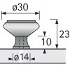 Obrázek 2  Hettich Knoflík Solva ø 30 mm