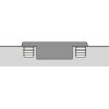 Obrázek 4  Hettich Sensys 8657i, závěs s nulovým přesahem, Základna závěsu 12,5 mm, TH 53, k zalisování