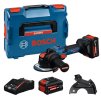 Bosch EXPERT AKU úhlová bruska X-LOCK EXWX18V-15S, 2× EXBA18V-80 v L-Boxxu 162