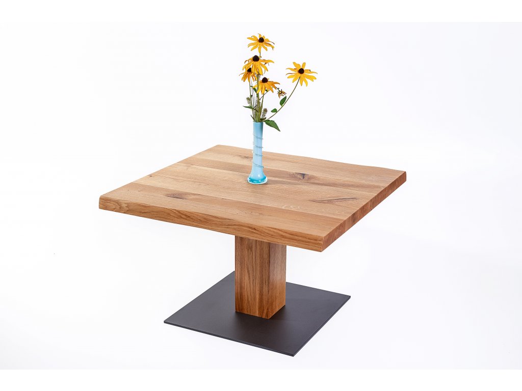 Dubový konferenční stolek se středovou nohou - Šimek interier
