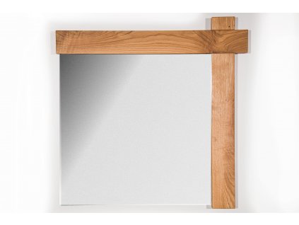 Nástěnné čtvercové zrcadlo  v dubovém rámu - Šimek interier