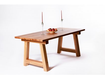 Masivní dubový jídelní stůl - Šimek interier