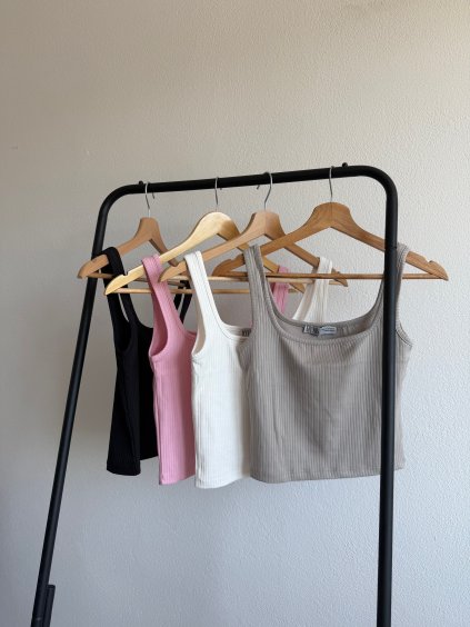 Rebrované Crop tielko Nely New