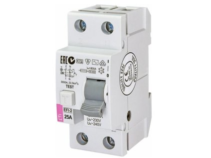 Prúdový chránič ETIMAT 2P 25A 10kA - 002061211
