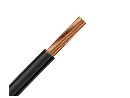 Vodič ohybný H07V-K 1x6 čierny PVC