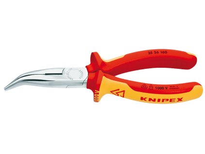 KNIPEX Kliešte pologulaté 160mm Cr VDE ohnuté / 2526160