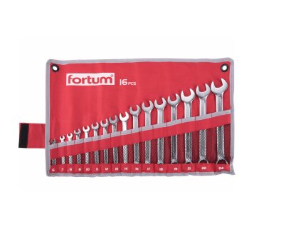 Fortum 16-dielna sada očko-vidlicových kľúčov 6-24mm 4730201