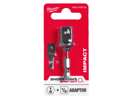 Adaptér Milwaukee SHW  1/4" 6-hran – 1/2" 4-hran