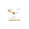 Vrúty / Skrutky do dreva so zapustenou hlavou - KMWHT 6x220 mm