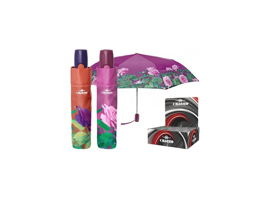 Skládací deštník jednobarevný s růžemi