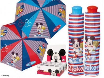 Dětský skládací deštník Mickey proužek