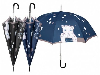Luxusní dámský holový deštník Perletti - Maison, Medvídek klasik