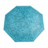 Skládací deštník manuální růžičky, modrý