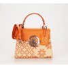 1624 2 damska kozena kabelka sofia rafia oranzova