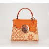 1624 damska kozena kabelka sofia rafia oranzova
