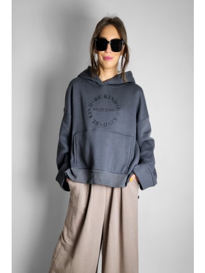 Mikina BE KIND Dark grey