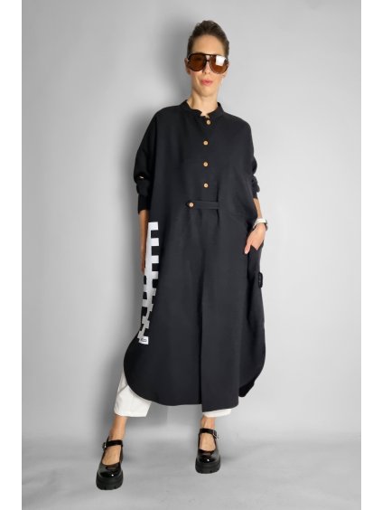 Šaty | košile Bali Len Black MCO