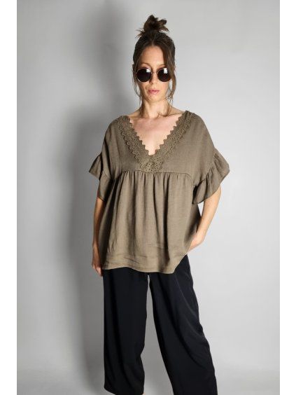 Halenka  Lace Khaki