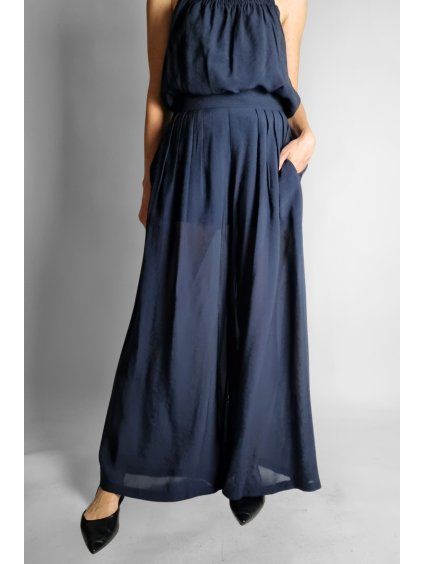 Kalhoty Beaded Dark Blue