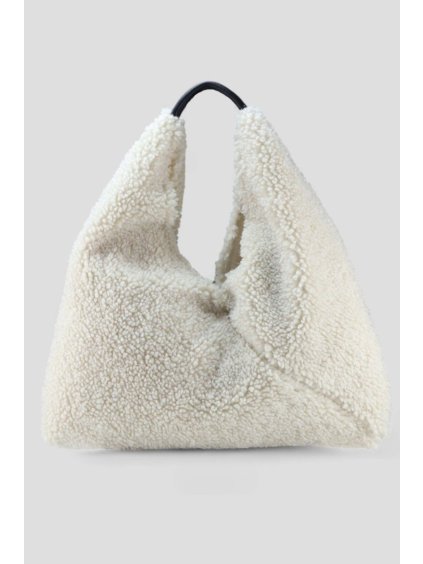Maxi látková kabelka Beige x Silver