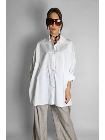 Klasická oversize košile White