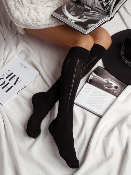 women s openwork braid pattern knee socks 0330002 (3)