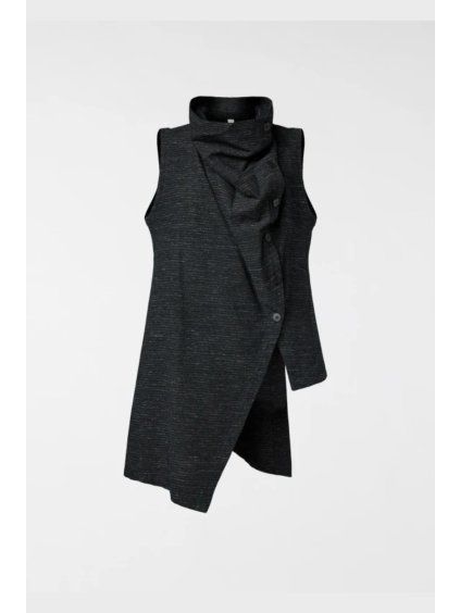 Asymetrická Vesta Melange Dark grey