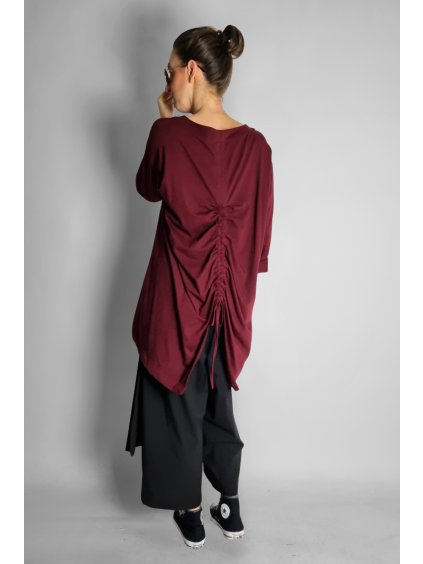 Top se stahováním na zádech Bordo