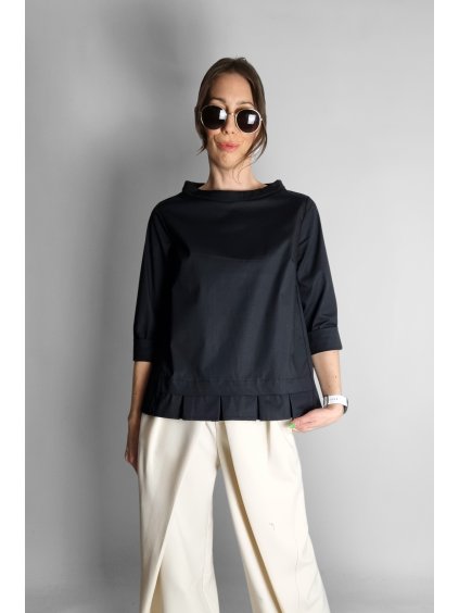 Bavlněná halenka s překlady Black